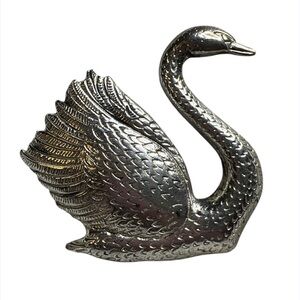 VTG Sterling Silver Swan Brooch 1.40”